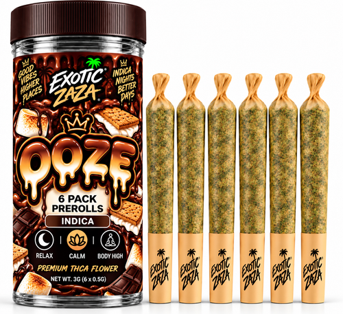 Ooze - Indica Pre-Rolls - 6 Pack - 0.5G Each - 3G Total