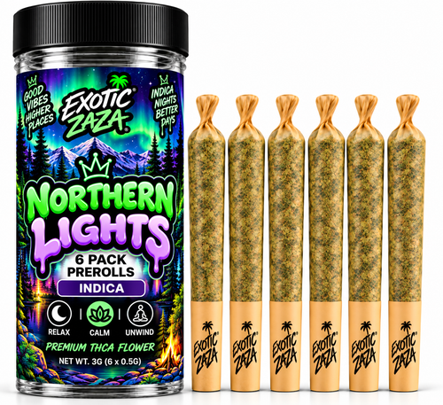 Northern Lights - Indica Pre-Rolls - 6 Pack - 0.5G Each - 3G Total