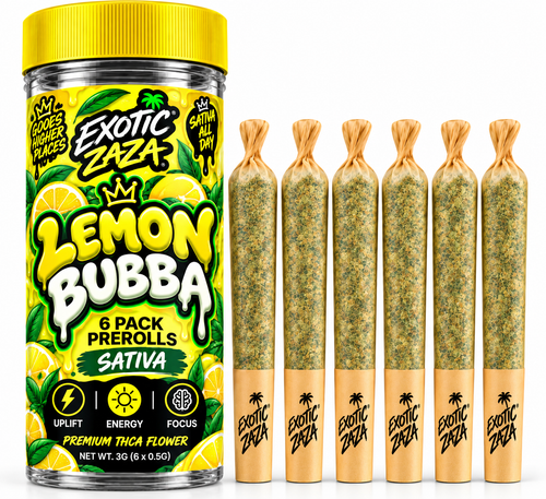 Lemon Bubba - Sativa Pre-Rolls - 6 Pack - 0.5G Each - 3G Total